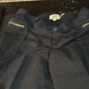 Black Pants with Zipper Details